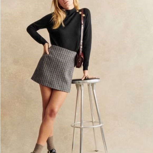 NWT Sézane Malia Mini Skirt- Edinburgh Tile in size 2